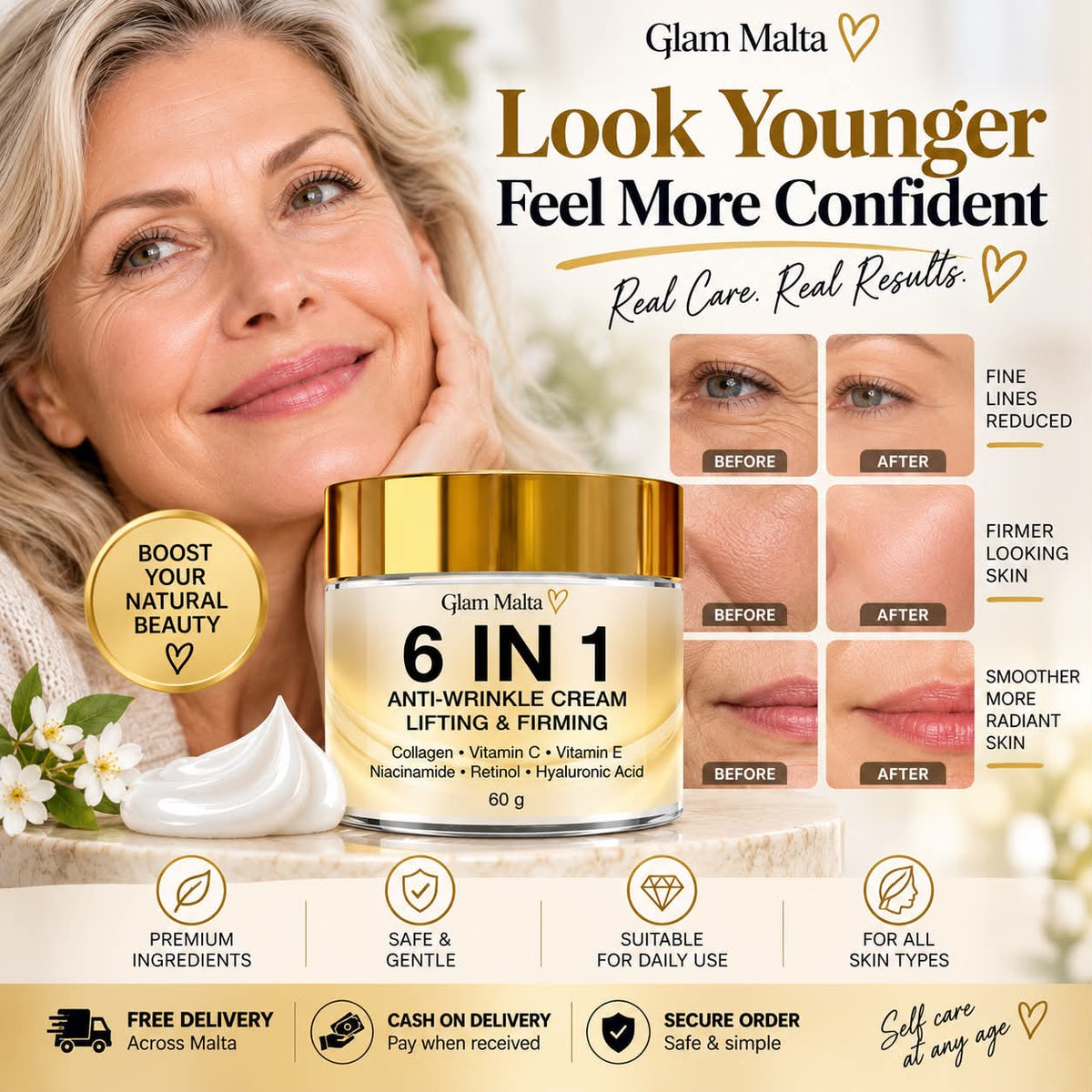 6-in-1 Anti Wrinkle Cream