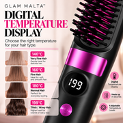 Glam Malta™ Wireless Hair Straightening Brush