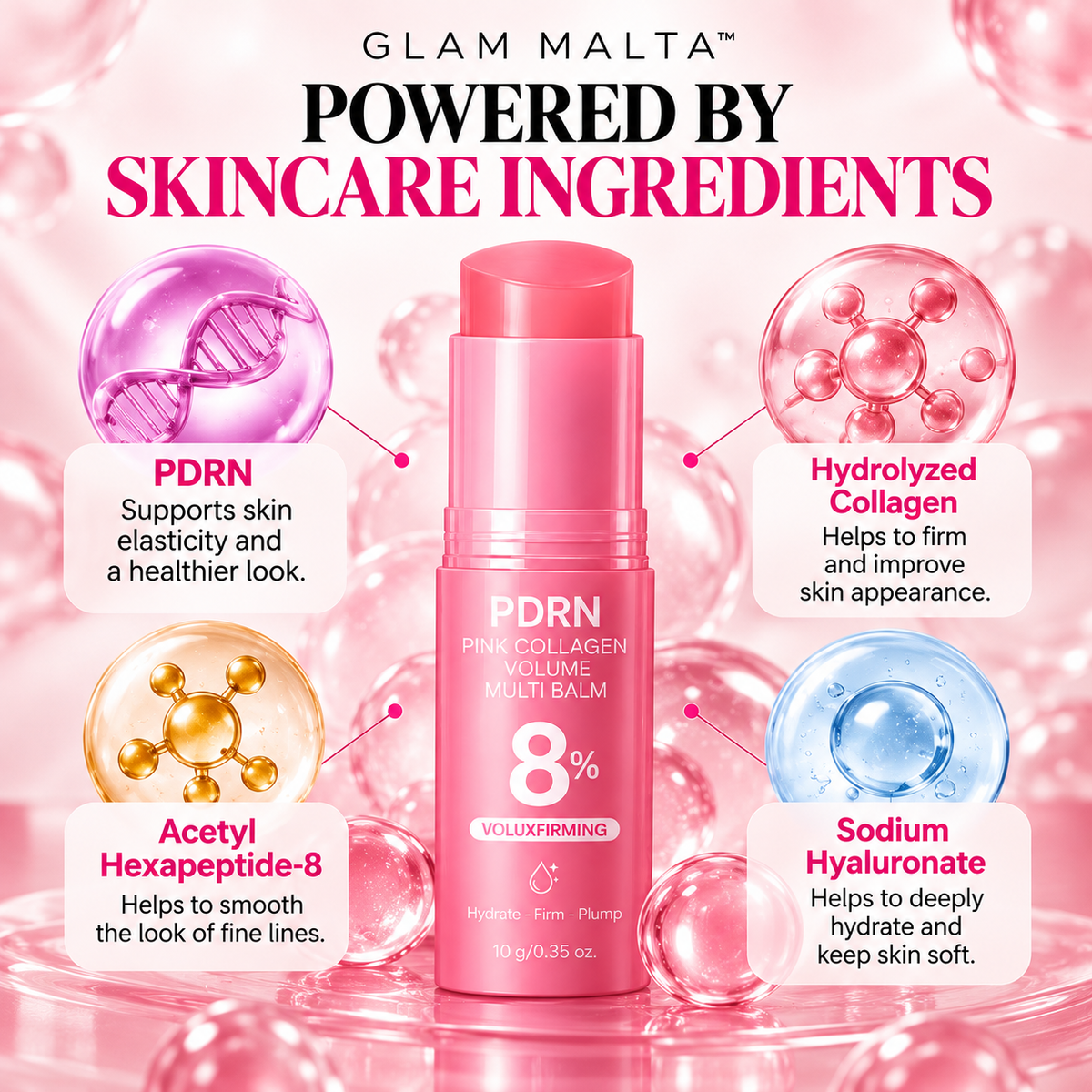 Glam Malta™ PDRN Pink Collagen Multi Balm - Buy 1 Get 1 Free